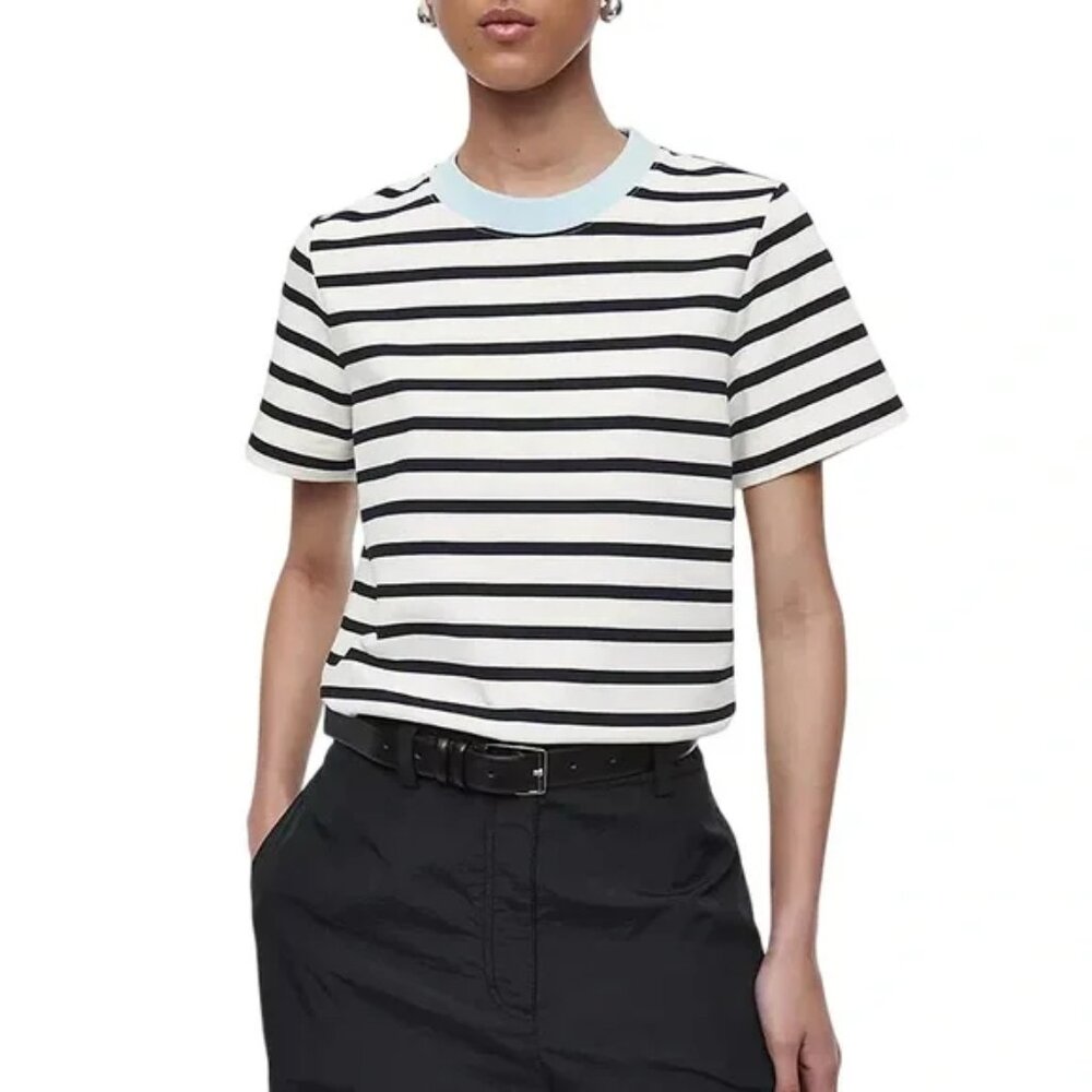 COS Clean Cut Striped T-Shirt - Size M